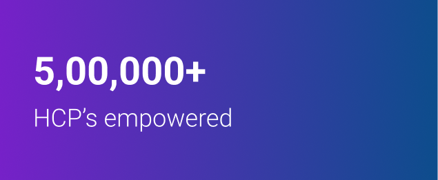 5,00,000+ HCP's empowered